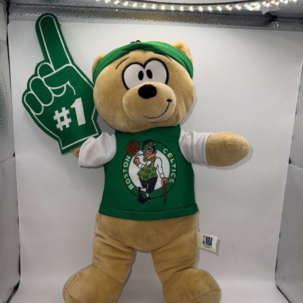 Boston Celtics Plush Bear with Foam Finger